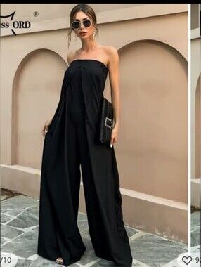 MissOrd Women Loose Jumpsuit Sleeveless Casual Bodysuit Ladies Romper Size S
